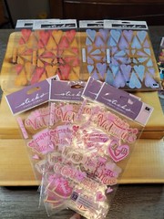 NEW Valentine’s Day Hearts Sticker Sheet Bundle 8 Sheets Sticker Scrapbook Lot