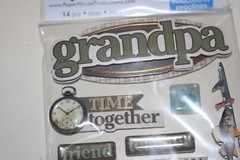 Paper House 3D Grandpa Sticker Fishing Golf Watch Family Man Friend Scrapbooking