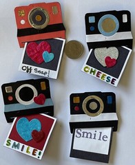 POLAROID CAMERA & PHOTO “PRE-MADE” Die-Cut Embellishment (2pc)Picture •Instant•