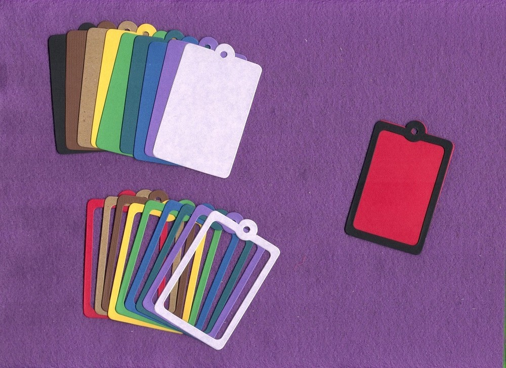 RECTANGLE TAG die cuts scrapbook cards