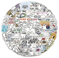 53pcs Cute Animal Stickers – Perfect for Laptops, Water Bottles, and Walls!