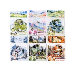 30Pcs Mountains Field Scrapbook Stickers DIY Journal Planner Decorative Collage