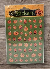 Mini Happy Pumpkins Halloween Scrapbooking Stickers 2007 Noelle Dahlen NEW