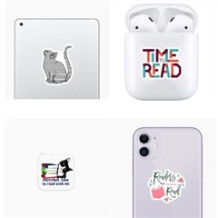 100pcs Book Lover Vinyl Stickers, Love Books, Book Worm, Reading, 026