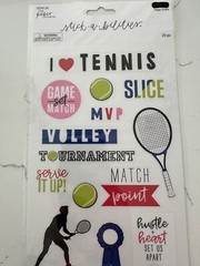 The Paper Studio Paper Craft Stick A Bilities I Love Tennis Game Set Match 23 PC