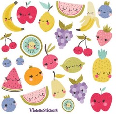 Violette Stickers Happy Fruit Party Fun Food Craft Planner Supply Scrapbook
