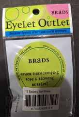 EyeLet Outlet-12 Spooky Bat Brads-Black