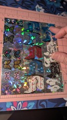 Vintage Stickers Prism Butterfly Cowboy Boots Hats Western Lot 2 Sheets Flawed