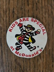 2 Hamburglar McDonalds Vintage Sticker Rare KIDS ARE SPECIAL 90 Advertising Used