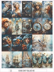 SKY BLUE #2 – COMPLETE SHEET OF 20 STICKERS