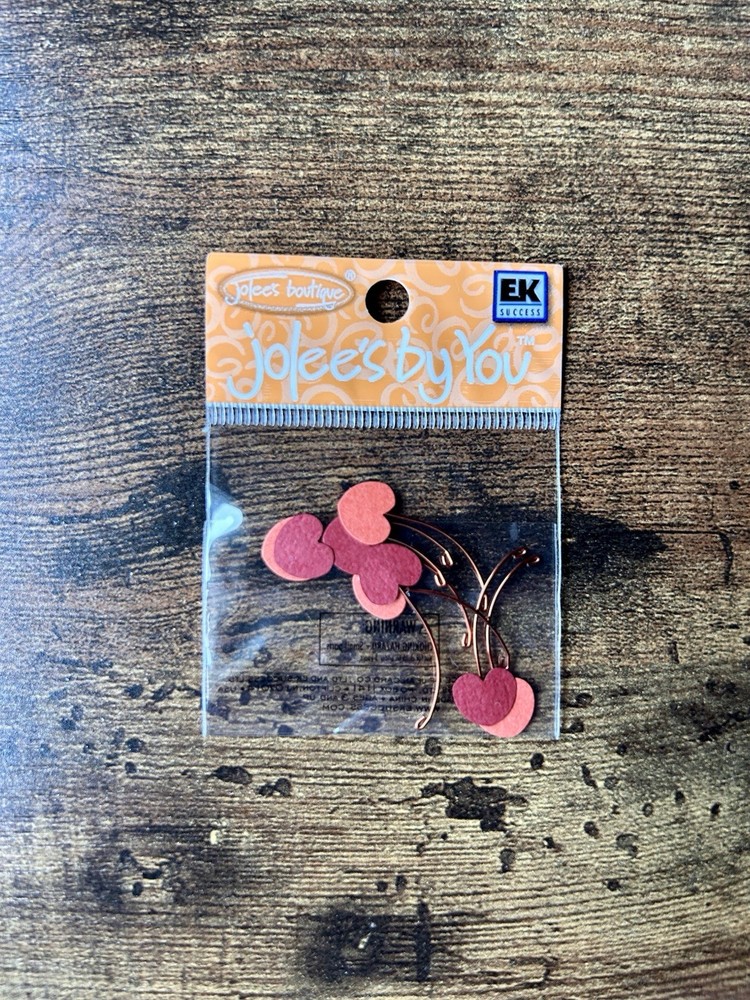 Super Rare!! Jolees Mini Cherries Cherry Fruit 3D Scrapbook