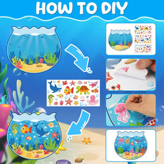 24PCS Summer Stickers Craft Kit for under the Sea Scene Creation