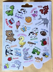 Cute Animals Sticker Sheet