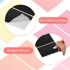 120 Sheet Black Label Stickers 3 x 2 Inch Rectangle Coding Labels for Office