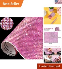 Creative Bling Rhinestone Sheet 9.4×7.9 – 12000 High-Density Decals for Women