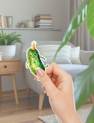 Party Pickle Die Cut Vinyl Stickers Set Scrapbooking Laptop Water Bottle