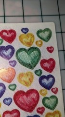 Vintage Stickers Paper Reflections Hearts Matte Finish 1 sheet