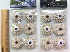 Paper Studio La Petites Canvas Flowers Scrapbook Stickers Lot Roses Wedding