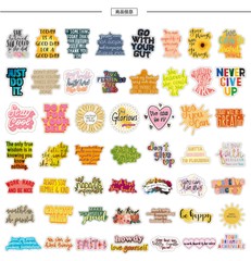 50x Quotes Inspirational Sayings Sticker Laptop Bottle Phone Guitar Desk Decals