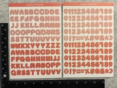 Lot of 6 Sheets Alphabet Letter Number Rainbow Warm Colorful Stickers