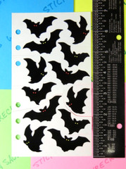 Black Bats Red & Yellow Eyes Stickopotamus Cut Sticker Sheet