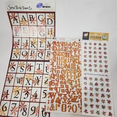 Autumn Thanksgiving Scrapbook Stickers Paper Lot Reminisce Scenic Route Alpha