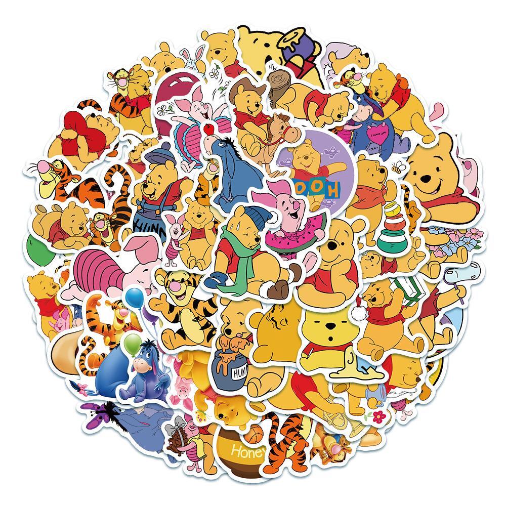 Winnie The Pooh Stickers Vinyl Decal Honey Cartoon Scrapbook Bear Pack Lot 50pcs