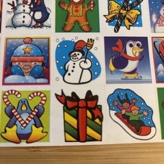 Highlights Stickers Christmas Winter Snowman Penguin Snow Presents Gingerbread