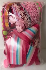 Scrapbooking Crafts May Arts Grab Bag Ribbon All Sizes Colors Patterns – Pink