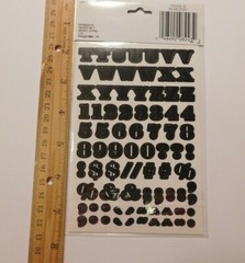Keepsake Essentials Stickers 2 Sheets Package ~ABC Black Uppercase Letters~
