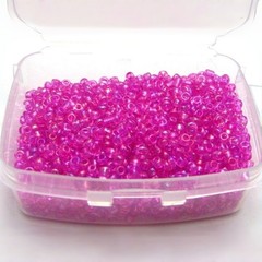 4000 Pcs Glass Beads 2mm(10/0) Transparent AB + Storage Box Colour Choice