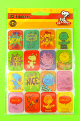 Eureka Peanuts Charlie Brown Snoopy Lenticular Moving Stickers Pack