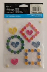Tiny Frames & Hearts Quilled Scrapbooking Stickers Provo Crafts Stand-Outs