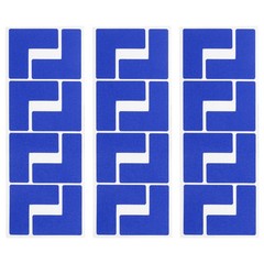 5S Location Marking Corner, (3x3x1.2 Inch, Blue) (24Pcs), l -shaped Sticker