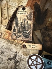 Witchy Junk Journal Kit Ephemera Pack Halloween Gothic Dark Academia 101 Pc