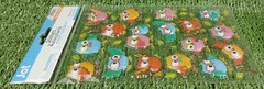Mini Kids Puffy Colorful Owl Stickers Branches Owls Animals Birds 28pc Pink 3+