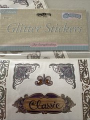 Colorifics Glitter Stickers for scrapbooking or crafts 3 Packages W 2 Sheets