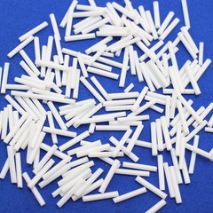 800 Glass Tube Bugle Beads 2X12mm Opaque White + Storage Box