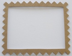 {6} *ZIG ZAG FRAME* Bare Picture Frames Chipboard Die Cuts – 3 5/8″ x 4 1/2″