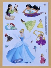 Disney, Princess Sticker Single Sheet