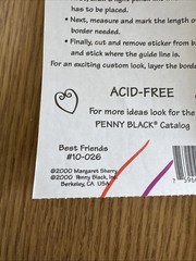 Vintage Penny Black Stickeroos Best Friends Sticker ROLL, Stickers Friendship