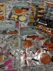 Stampin Up/Jolee’s Halloween Lot Stickers/DSP/Paper pumpkin Boxes Skulls Carving
