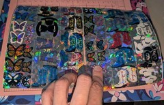 Vintage Stickers Prism Butterfly Cowboy Boots Hats Western Lot 2 Sheets Flawed