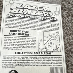 Vintage 1984 Michael Jackson Lazer Blazers 3-D Holographic Stickers Rare Unused