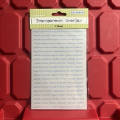 Colorbok Congratulations Transparency Overlay 1 Sheet Scrapbooking Brand NEW