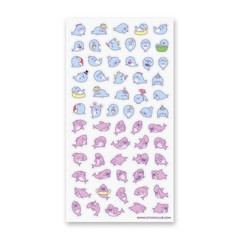 Stickii – Seal & Shark Stickers – Mini Kawaii Sea Life Sticker Sheet – Planners