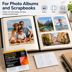 Free Archival Polypropylene Mounting Corners Self Adhesive 1.25 Artwork