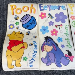 Vintage Sandylion Winnie The Pooh Eeyore Tigger Piglet Sticker Sheets Big Unused