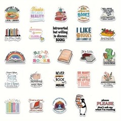 10pcs Book Lovers Vinyl Decal Stickers- Scrapbooking Journaling Diary