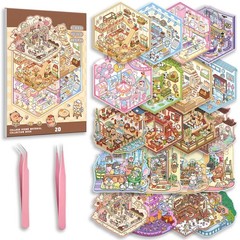 DIY 3D Sticker Scene Collection Book for Kids Adults for Gifts Stickers